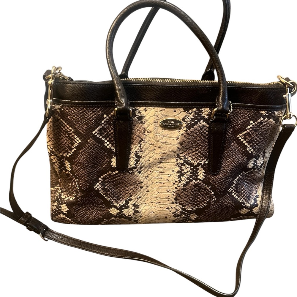 Coach Brown Satchel with Gold Hardware